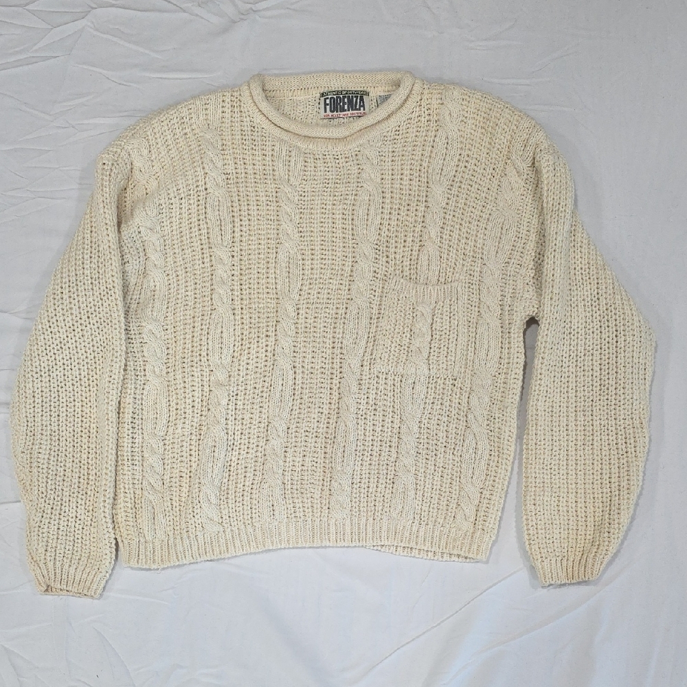 Forenza Women's Cream Cable Knit Sweater